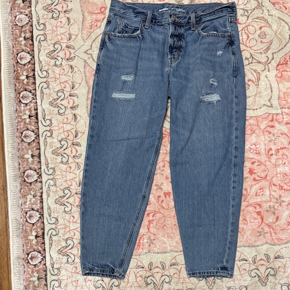 Old Navy Distressed Denim High-rise Jeans